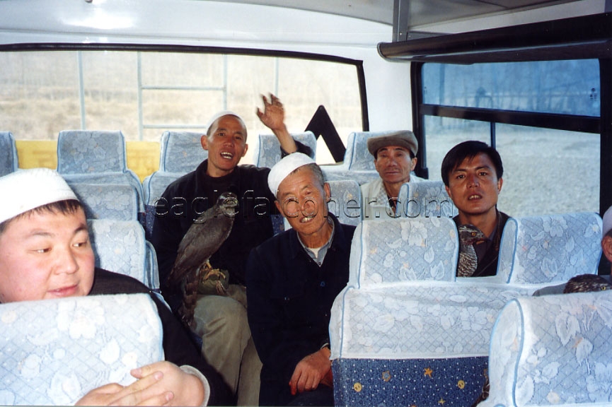 Bus full of Chinese Falconers