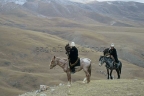Eaglehunters on horseback