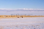 Mongolian lake in winter